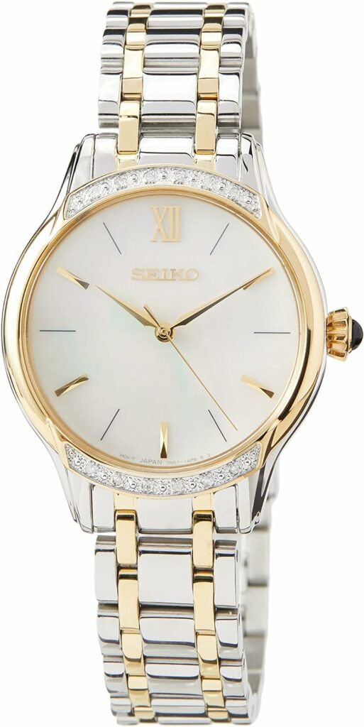 Seiko Reloj Analógico para Mujeres de Cuarzo con Correa en Metal SRZ544P1